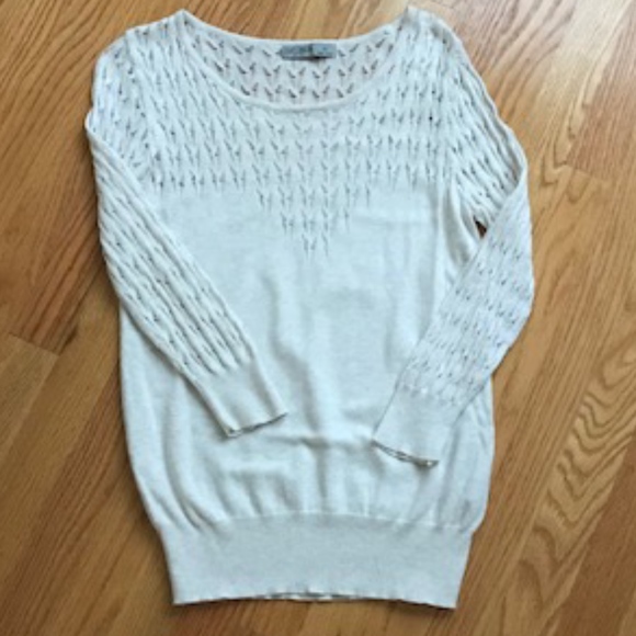 Cream sweater 3/4 sleeves - Picture 1 of 6